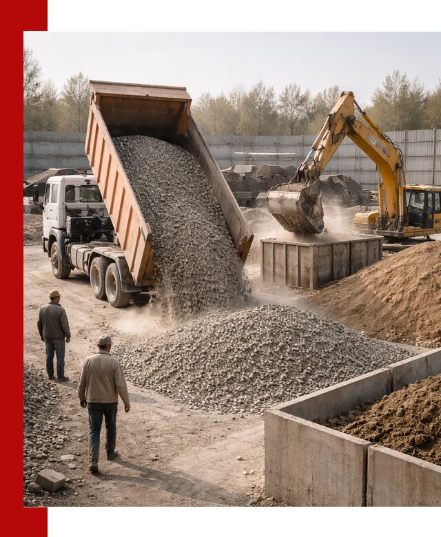 Доставка нерудных материалов с погрузкой и разгрузкой в ессентуках