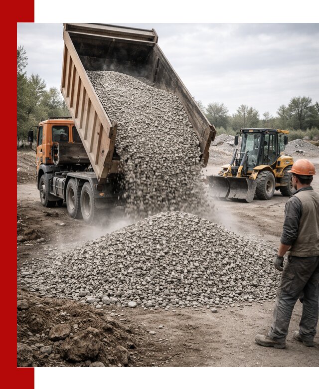 Доставка щебня в ессентуках крупными и мелкими фракциями