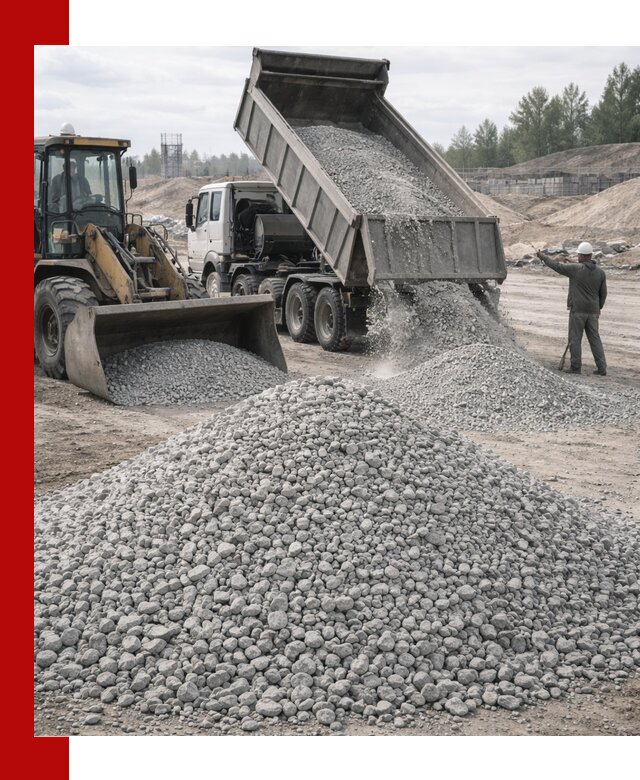 Доставка известнякового щебня фр. 5–20 в ессентуках