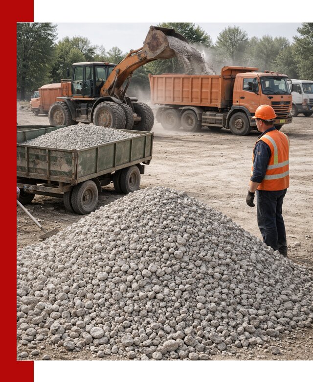 Доставка известнякового щебня фракция 20–40 в ессентуках