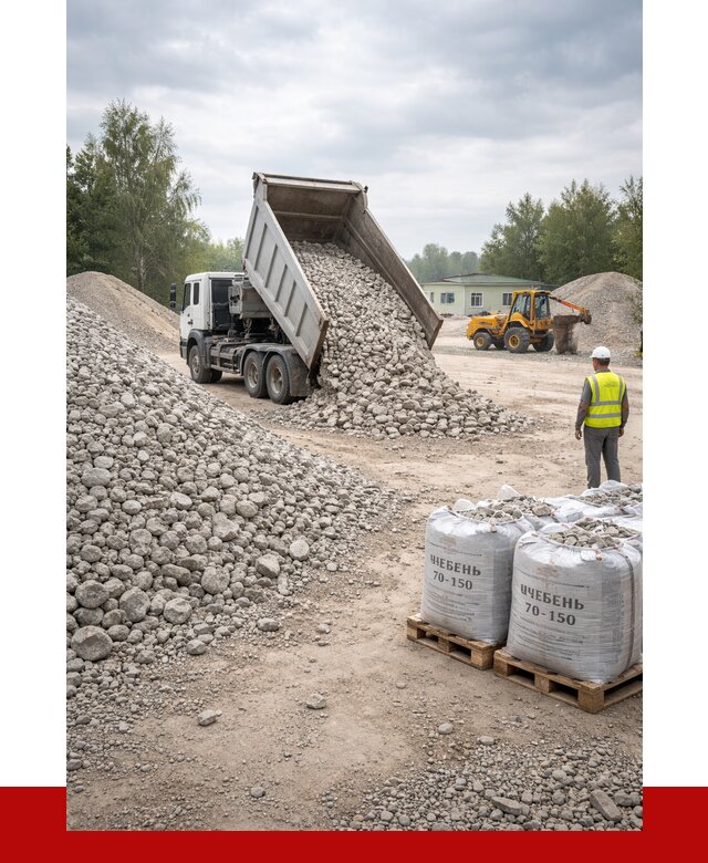 Известняковый щебень фракция 70-150 в ессентуках от 1275 р. | ПРОНЕРУДСсн