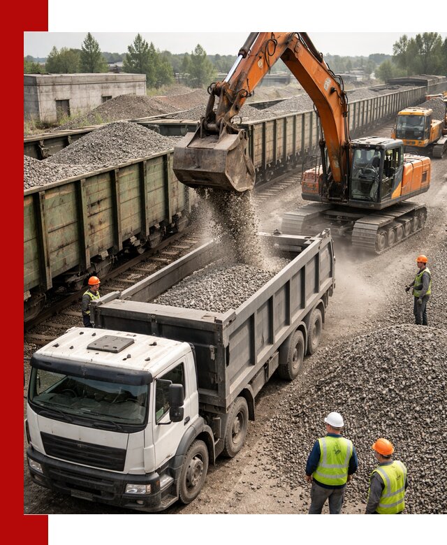 Железнодорожный щебень фракция 25–60 для поставок в ессентуках