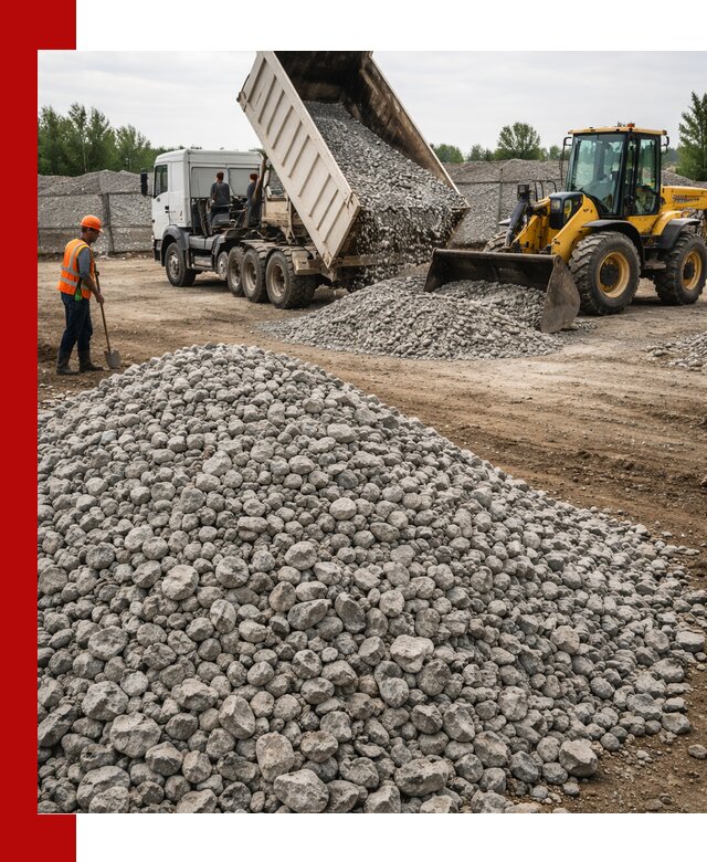 Доставка бетонного щебня фракции 40-70 в ессентуках