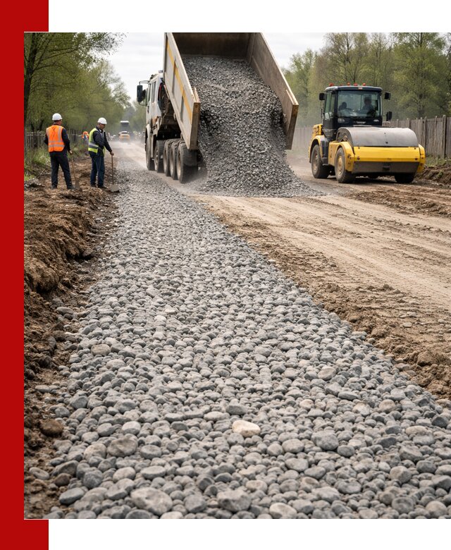 Доставка щебня для отсыпки дорог в ессентуках высокого качества