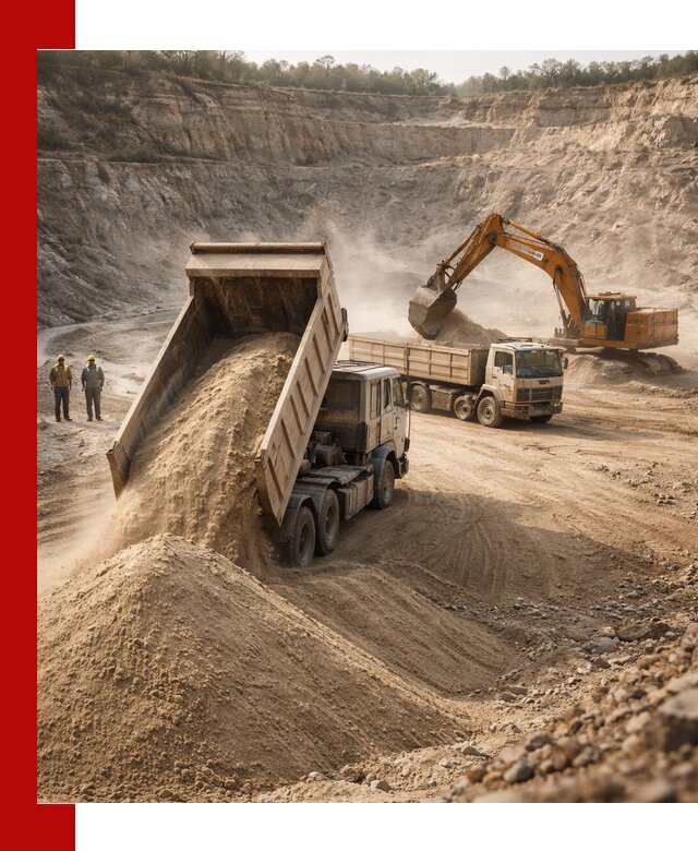 Карьерный песок навалом с доставкой в ессентуках