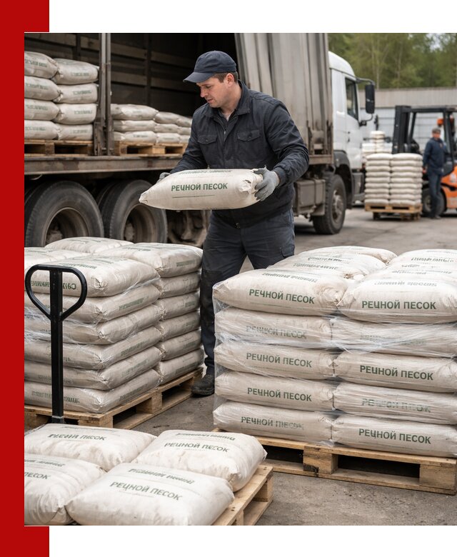 Речной песок в мешках с доставкой в ессентуках
