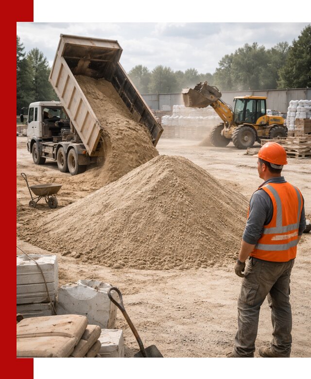 Доставка строительного песка с самосвалом в ессентуках