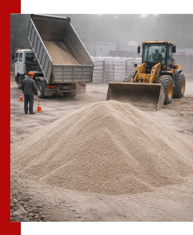 Кварцевый песок фракция 0–8 для стройработ в ессентуках