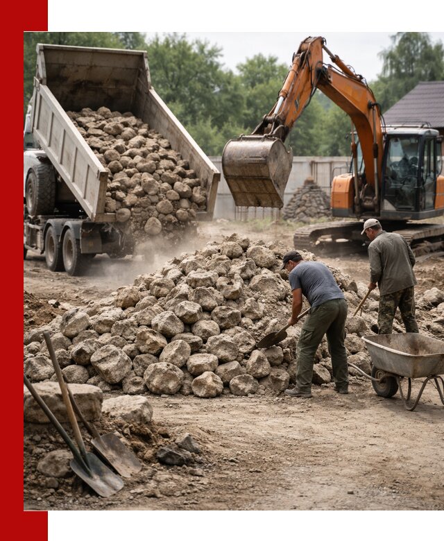 Доставка и разгрузка бутового камня в ессентуках