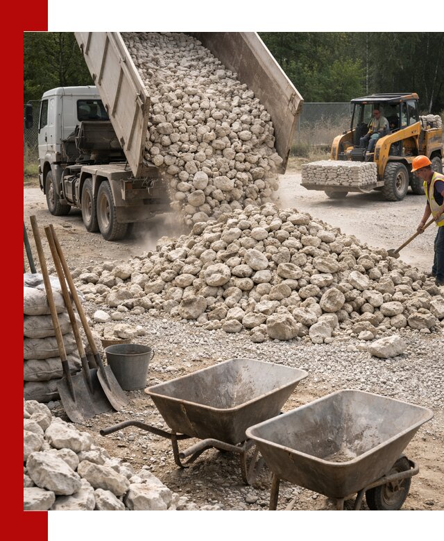 Доставка и продажа бутового известнякового камня в ессентуках