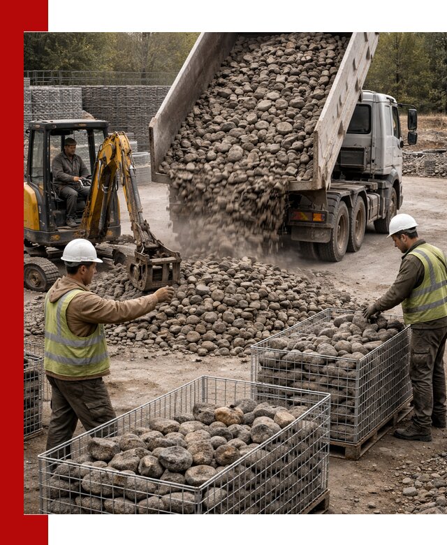 Камень для габионов фракция 100–201 в ессентуках