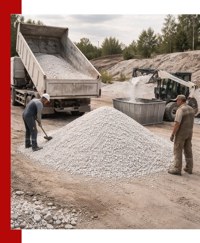 Доставка и продажа белой мраморной крошки в ессентуках