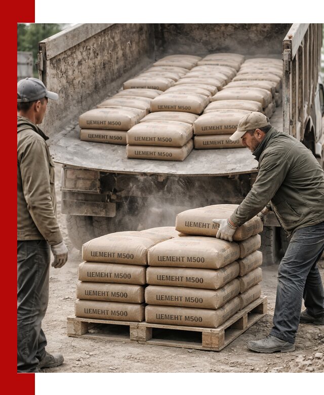 Цемент М500 с доставкой самосвалом в ессентуках