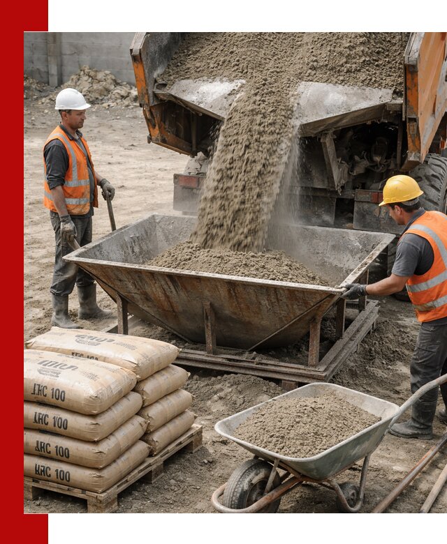 Доставка цементно-песчаной смеси М100 в ессентуках