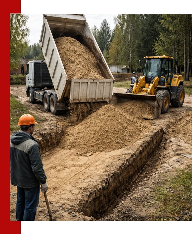 Доставка песчаного грунта в ессентуках для строительных работ