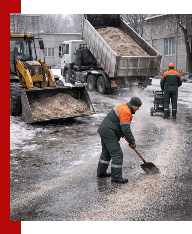 Реагент против гололеда с доставкой и нанесением в ессентуках