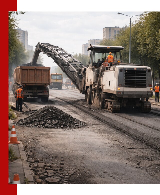 Фрезерованный асфальт в ессентуках — удаление и вывоз старого покрытия