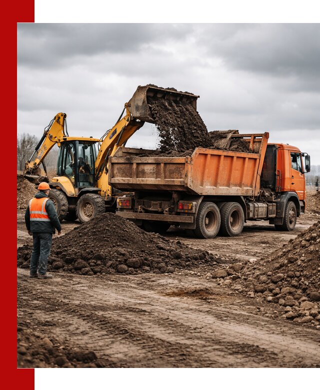 Вывоз грунта и строительного мусора в ессентуках грузовыми самосвалами