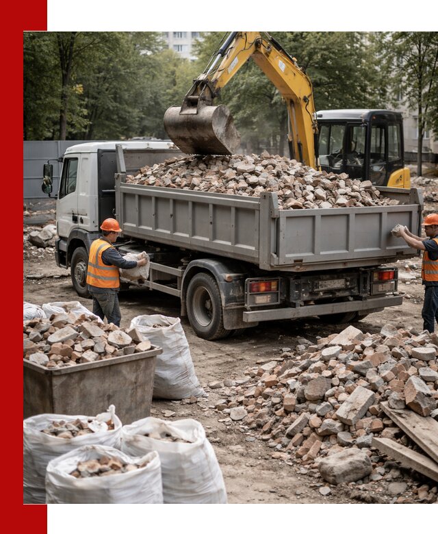 Вывоз строительного мусора в ессентуках с самосвалами и контейнерами